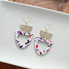 Load image into Gallery viewer, Irene Earrings - Marble Confetti