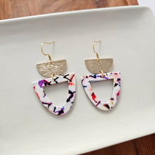 Load image into Gallery viewer, Irene Earrings - Marble Confetti