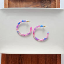 Load image into Gallery viewer, Camy Hoops - Cotton Candy