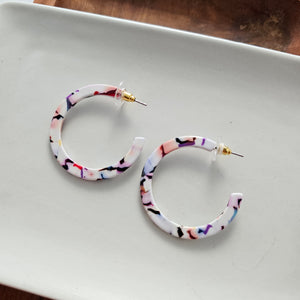 Camy Hoops - Marble Confetti