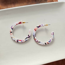 Load image into Gallery viewer, Camy Hoops - Marble Confetti