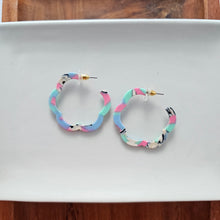 Load image into Gallery viewer, Posey Hoops - 80&#39;s Pastels