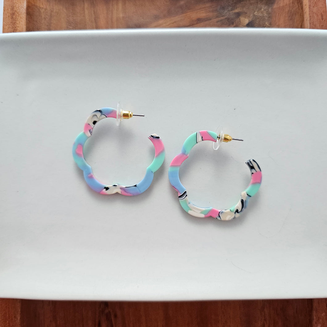 Posey Hoops - 80's Pastels