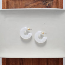 Load image into Gallery viewer, Chloe Hoops - White