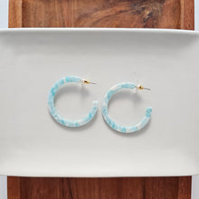 Load image into Gallery viewer, Camy Hoops - Aquamarine