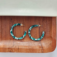 Load image into Gallery viewer, Camy Hoops - Sea Green