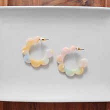 Load image into Gallery viewer, Flora Hoops - Pastel Rainbow
