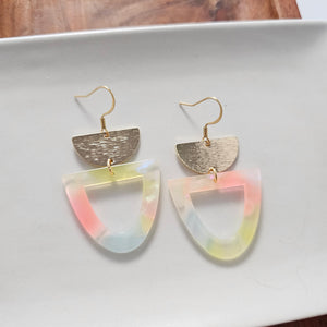 Irene Earrings - Iridescent Neon