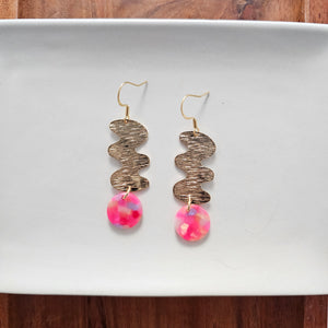 Hazel Earrings - Tropical Pink