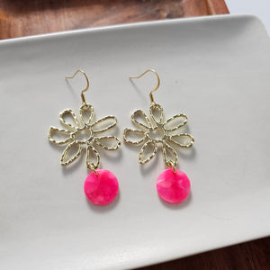 Maisy Earrings - Hot Pink