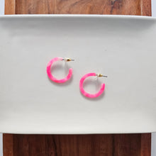 Load image into Gallery viewer, Cam Mini Hoops - Hot Pink

