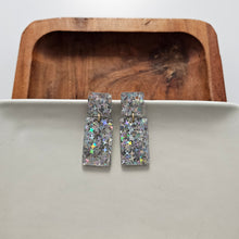 Load image into Gallery viewer, Ida Earrings - Silver Glitter
