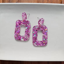 Load image into Gallery viewer, Margot Earrings - Pink Glitter
