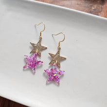 Load image into Gallery viewer, Starry Earrings - Pink Glitter
