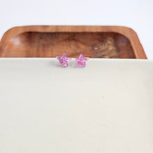 Load image into Gallery viewer, Star Studs - Pink Glitter
