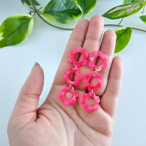 Delilah Earrings - Hot Pink