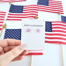Load image into Gallery viewer, Star Studs - Pink Glitter
