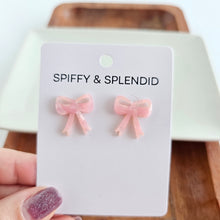 Load image into Gallery viewer, Bow Studs - Pink
