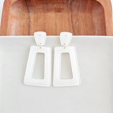 Load image into Gallery viewer, Avery Earrings - White Glitter
