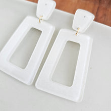 Load image into Gallery viewer, Avery Earrings - White Glitter
