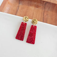 Load image into Gallery viewer, Mia Mini Earrings - Red Glitter
