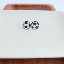 Load image into Gallery viewer, Glitter Soccer Ball Studs
