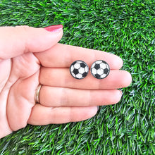 Load image into Gallery viewer, Glitter Soccer Ball Studs
