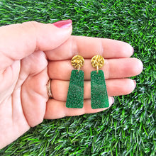 Load image into Gallery viewer, Mia Mini Earrings - Green Glitter
