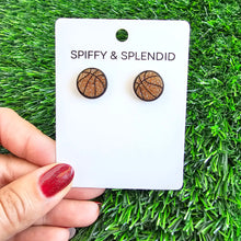 Load image into Gallery viewer, Glitter Basketball Studs
