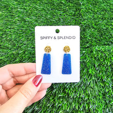 Load image into Gallery viewer, Mia Mini Earrings - Blue Glitter
