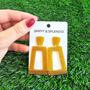 Avery Earrings - Yellow Gold Glitter