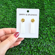 Load image into Gallery viewer, Mia Mini Earrings - White Glitter
