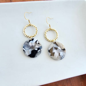 Rylee Earrings - Ivory & Slate