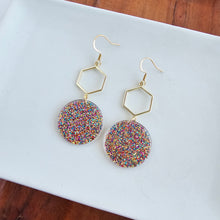 Load image into Gallery viewer, Layla Earrings - Rainbow Glitter
