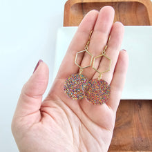 Load image into Gallery viewer, Layla Earrings - Rainbow Glitter
