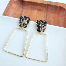 Load image into Gallery viewer, Ariana Earrings - Black Gold Flake
