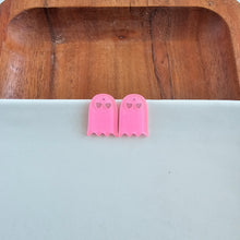 Load image into Gallery viewer, Ghost Studs - Pink Glitter
