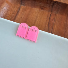 Load image into Gallery viewer, Ghost Studs - Pink Glitter
