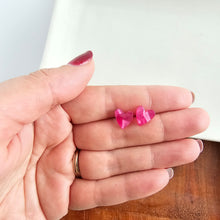 Load image into Gallery viewer, Hand Drawn Heart Studs - Hot Pink
