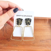 Load image into Gallery viewer, Ariana Earrings - Black Gold Flake
