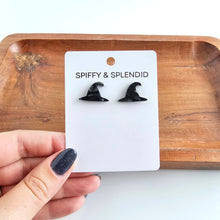 Load image into Gallery viewer, Witch Hat Studs - Black
