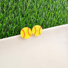 Load image into Gallery viewer, Glitter Softball Studs
