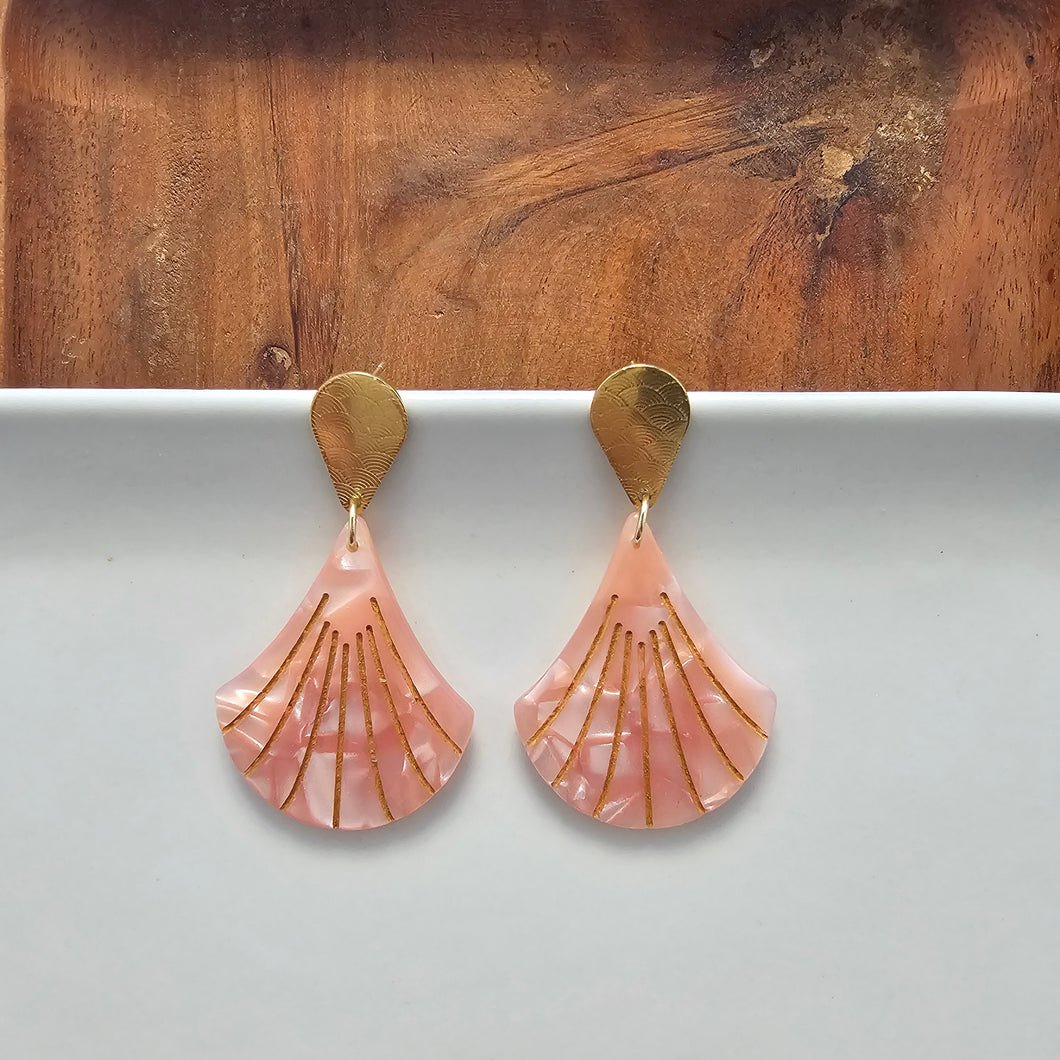 Daphne Earrings - Rose Quartz