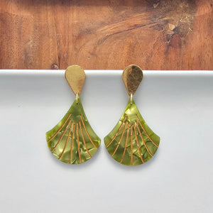 Daphne Earrings - Olive