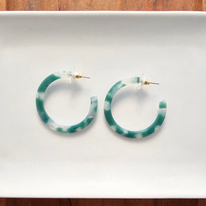 Camy Hoops - Jade Opal