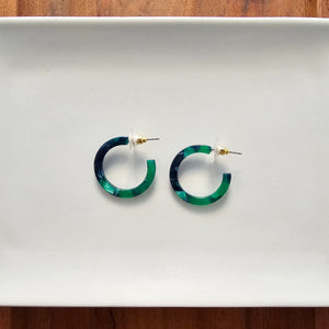 Cam Mini Hoops - Dark Green