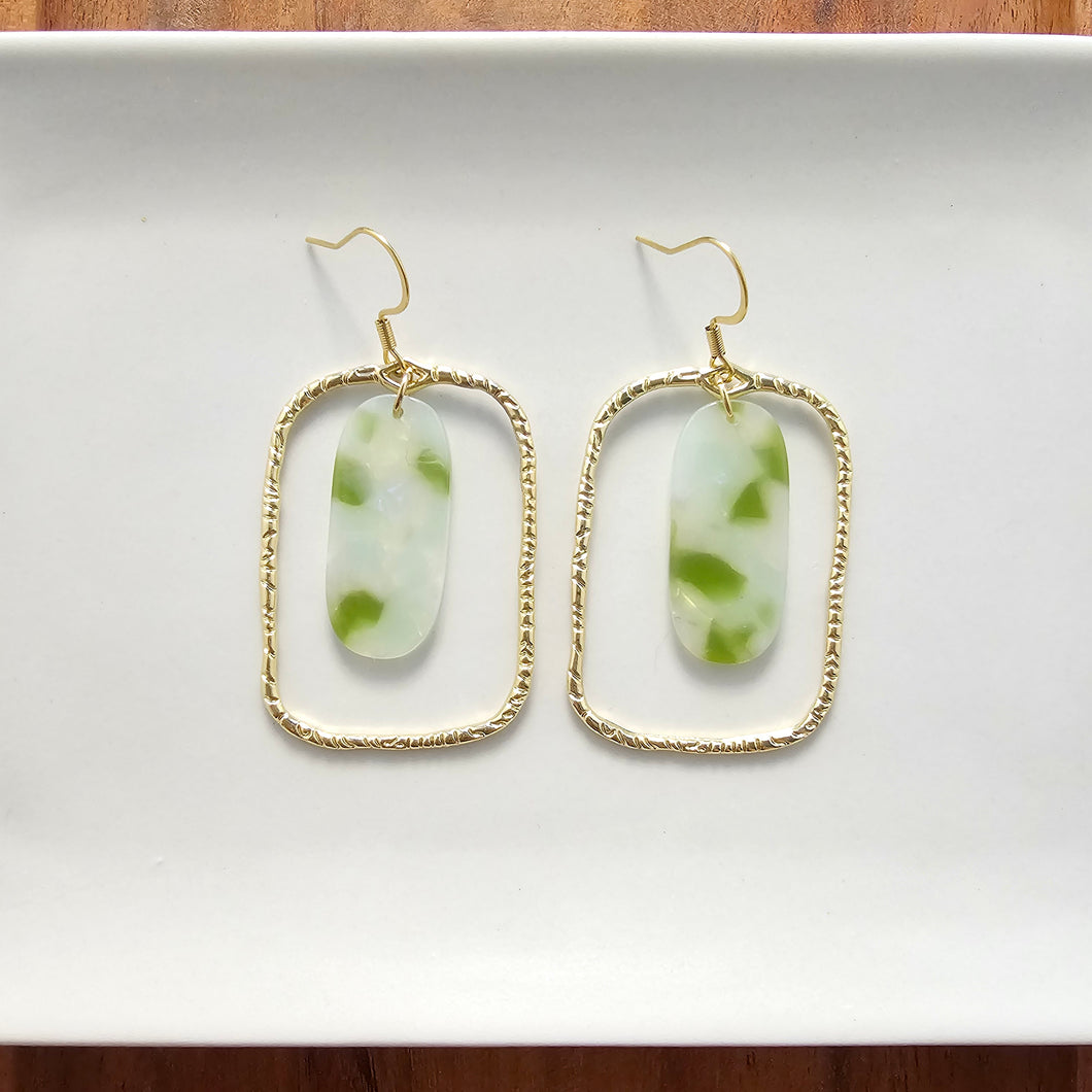 Madison Earrings - Pear Opal