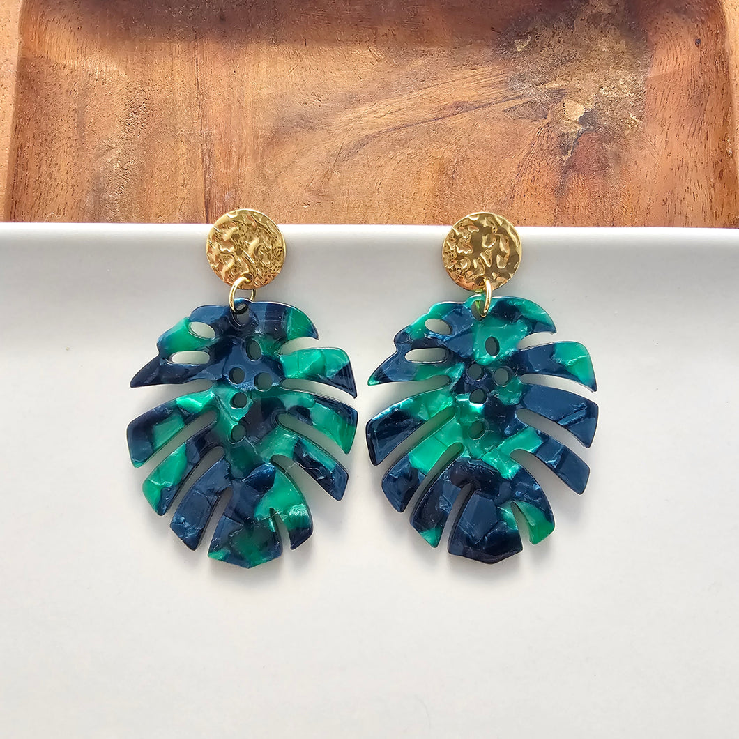 Leilani Earrings - Dark Green