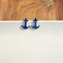 Load image into Gallery viewer, Anchor Studs - Navy
