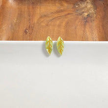 Load image into Gallery viewer, Leaf Studs - Fern Green
